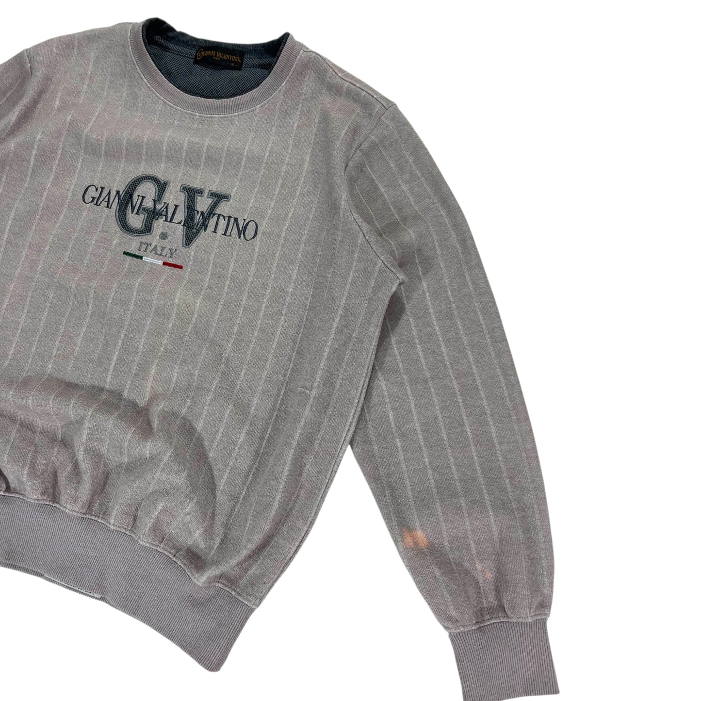 GIANNI VALENTINO PINSTRIPE CREWNECK (M)