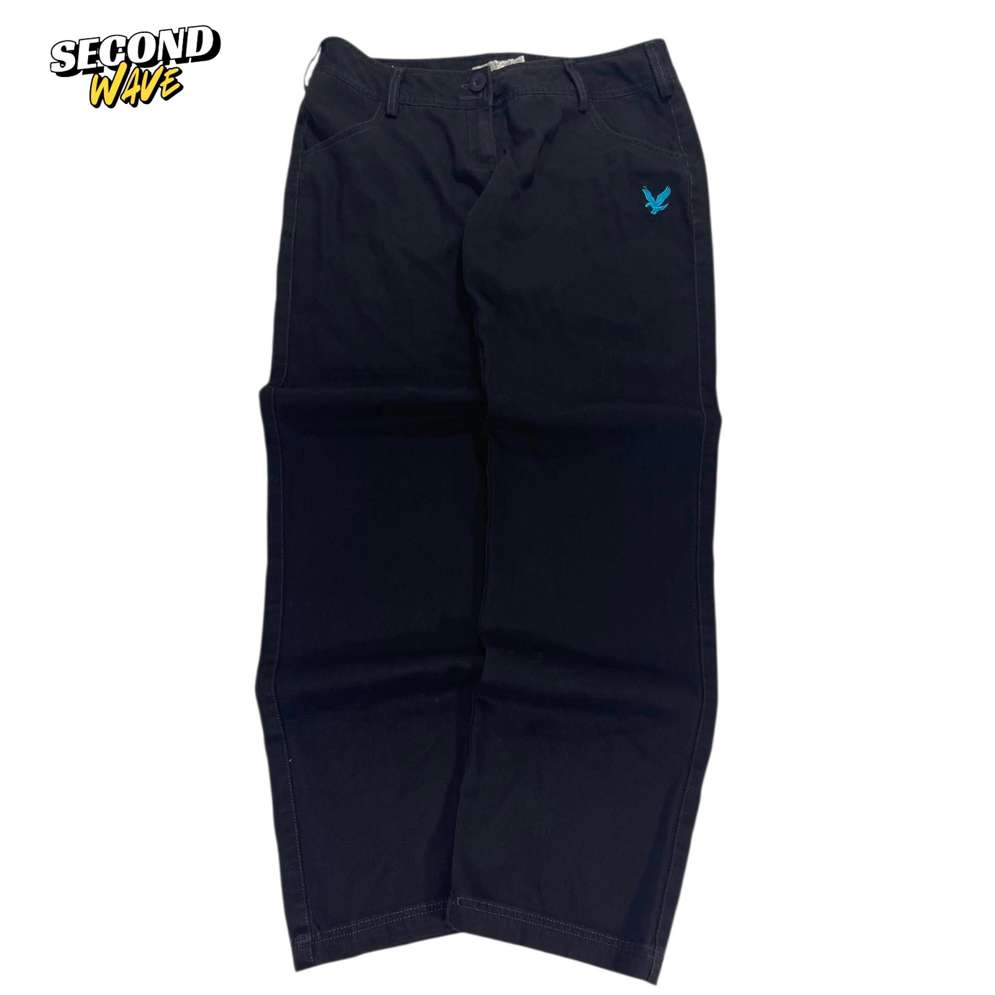 LYLE & SCOTT BLACK PANTS (32)