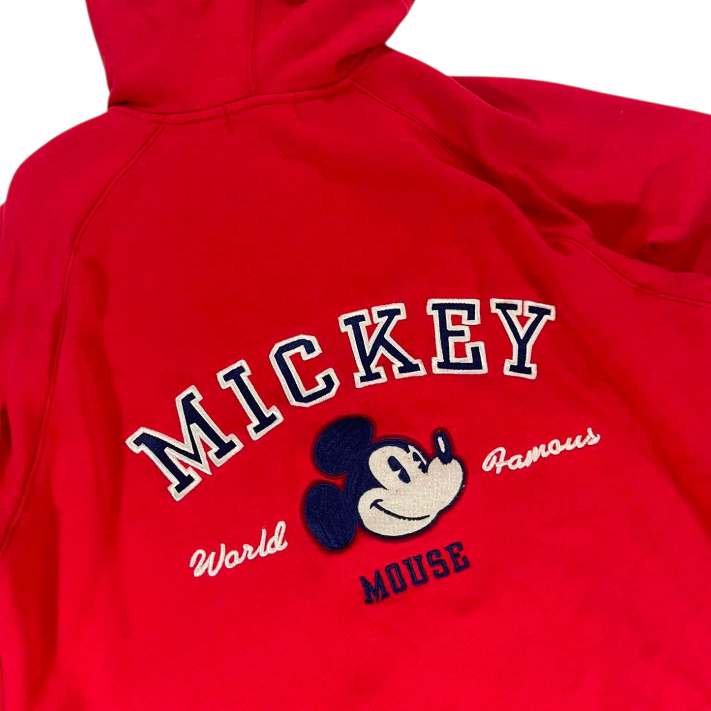 DISNEY MICKEY MOUSE RED ZIP UP HOODIE (M)