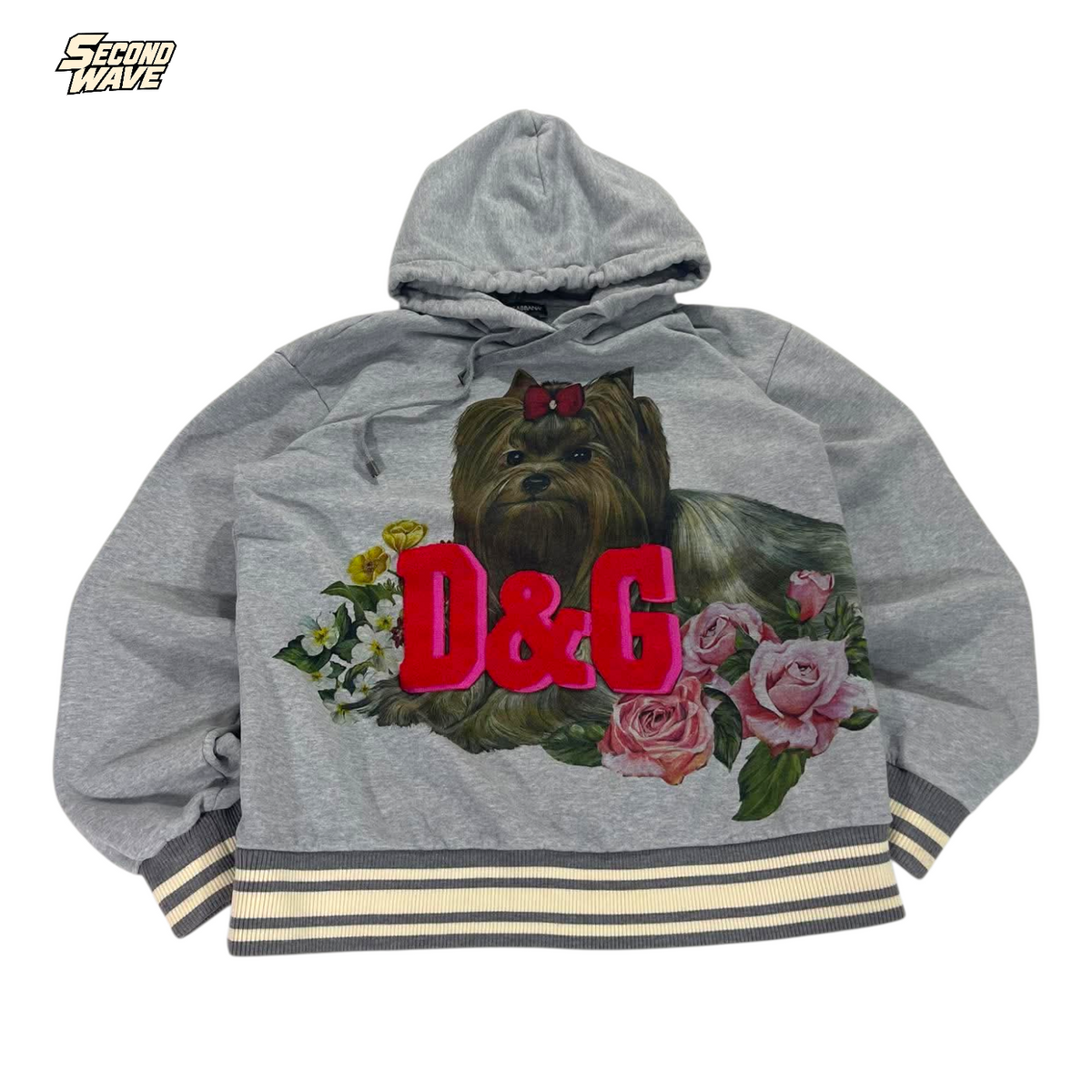 DOCLE GABBANA DOG GRAY HOODIE (M (40))
