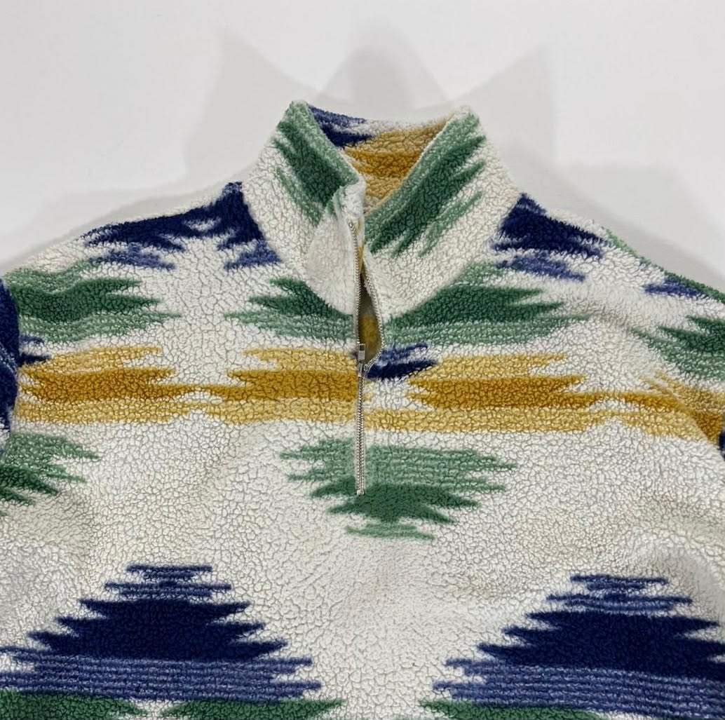 90'S MULTICOLORED QUARTER ZIP FLEECE (M-L)
