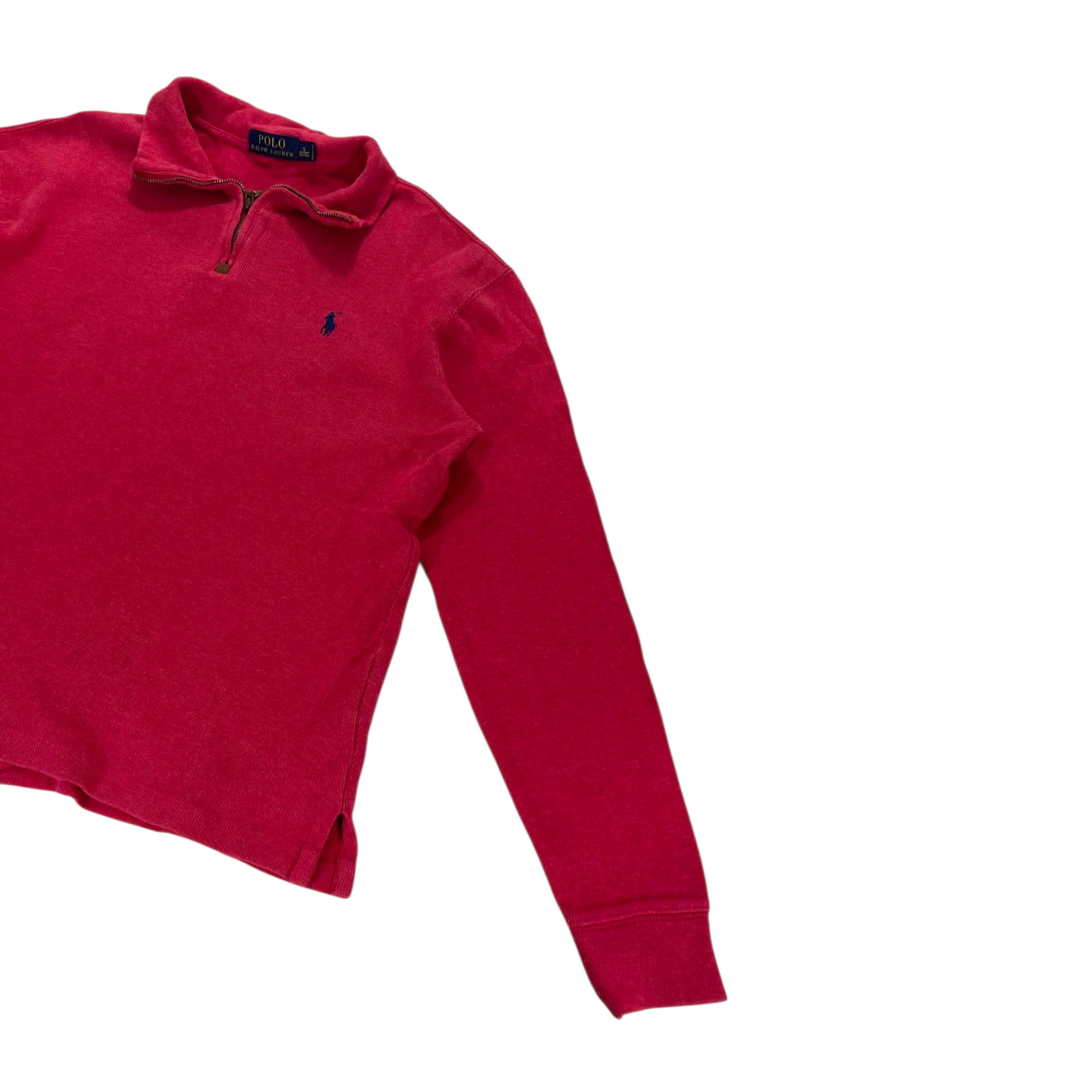 POLO RALPH LAUREN RED QUARTER ZIP (S)