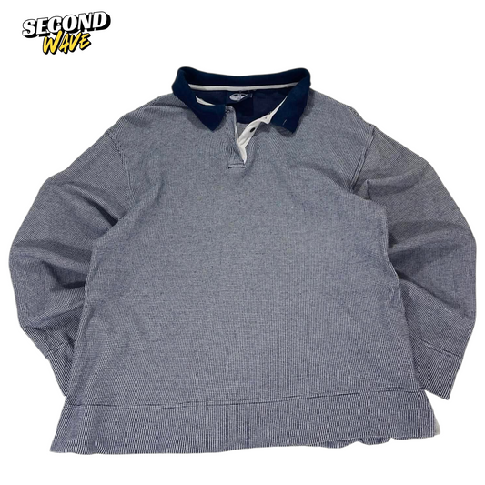 SPIRIT NAVY BLUE GINGHAM POLO SHIRT (M-L)