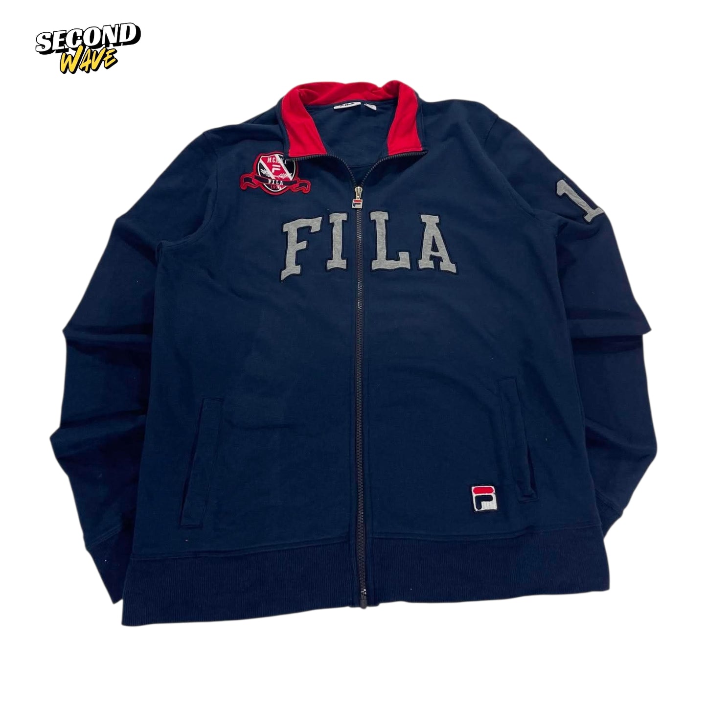 FILA NAVY BLUE ZIP UP JACKET (L)