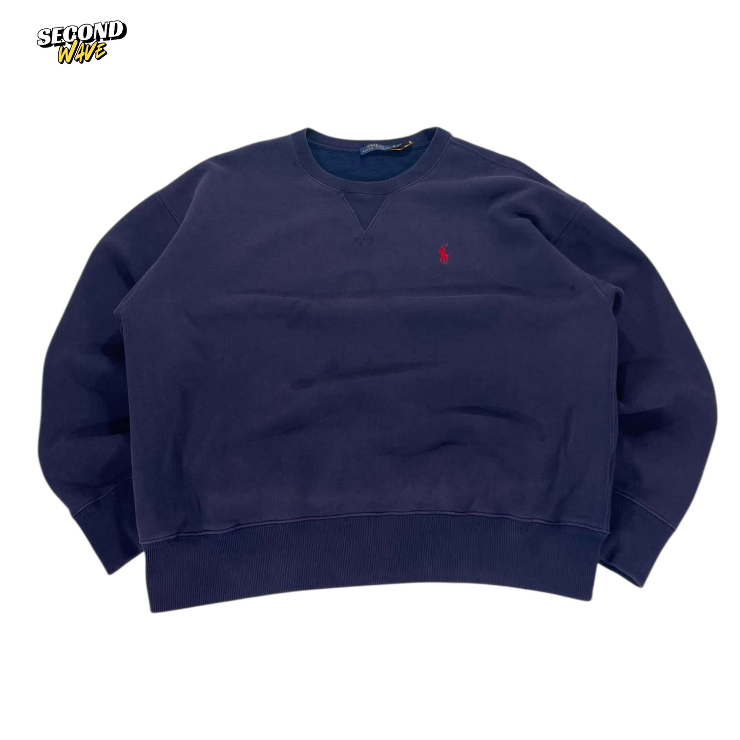 POLO RALPH LAUREN NAVY CREWNECK (L)