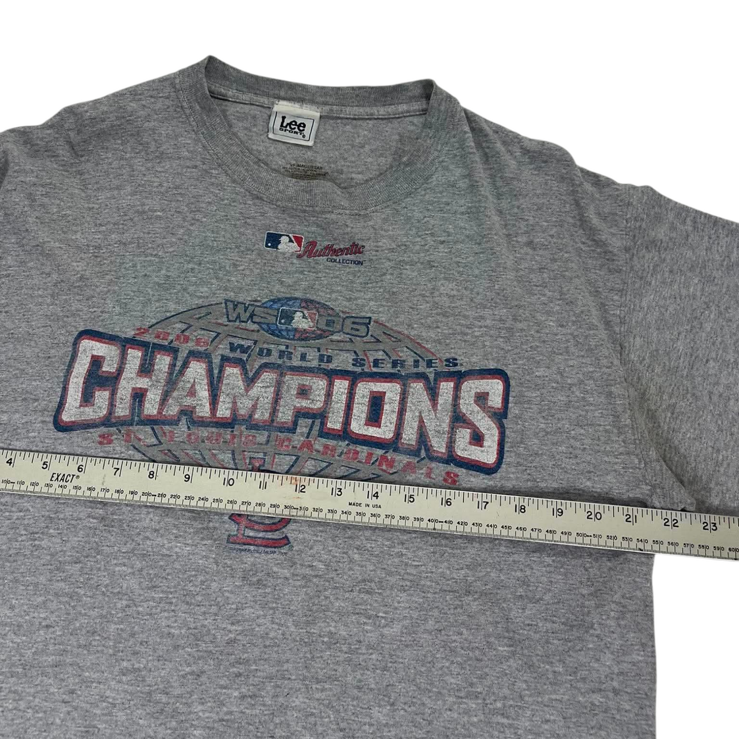 VINTAGE LEE GREY ST. LOUIS CARDINALS MLB CHAMPIONS T-SHIRT (L)