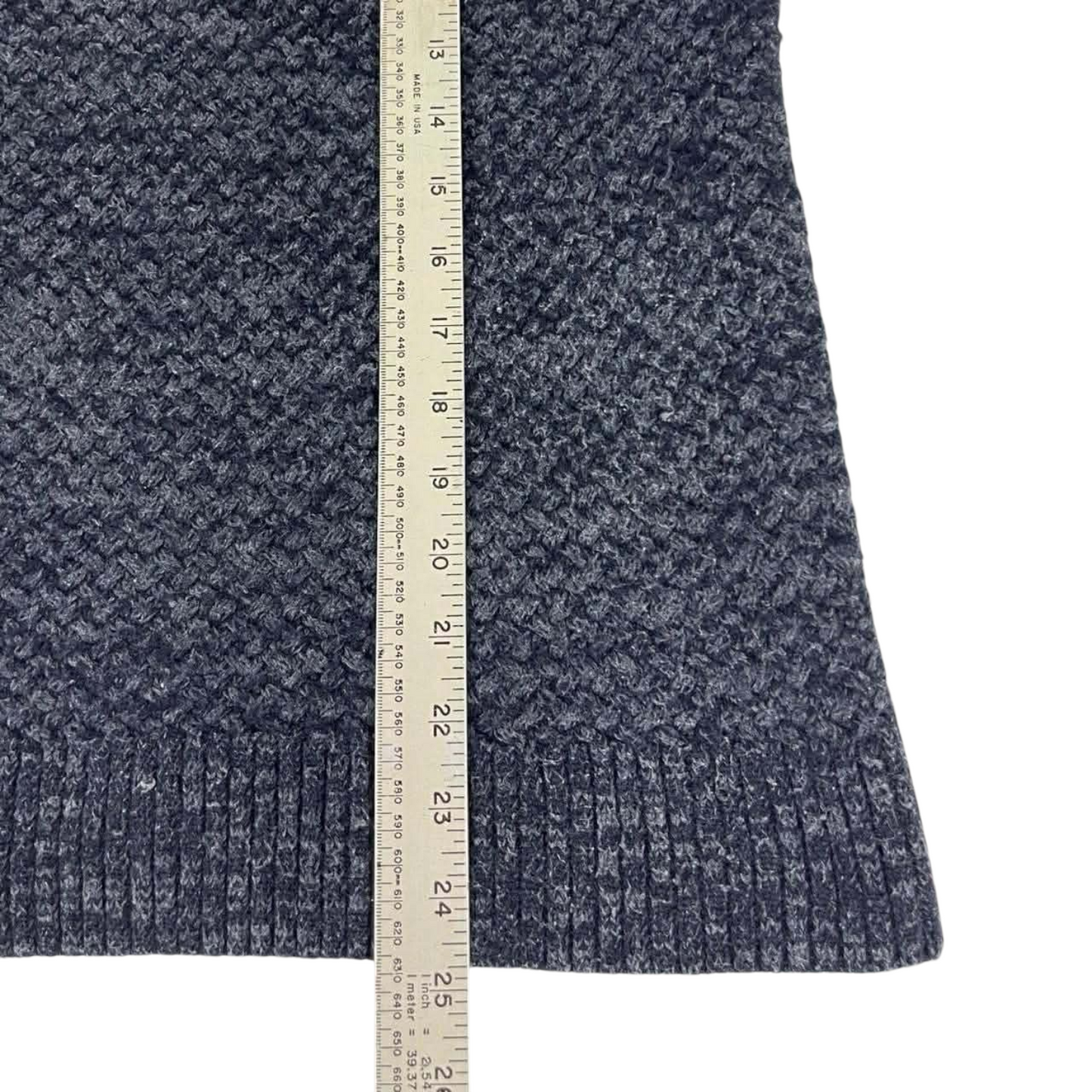 BERLIN NAVY BLUE QUARTER ZIP SWEATER (M)