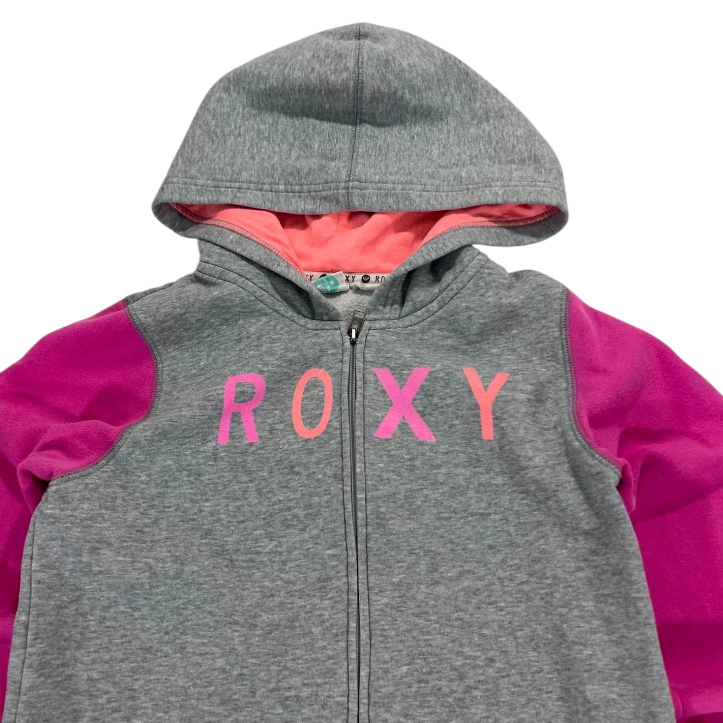 ROXY PINK & GREY ZIP UP HOODIE (S)