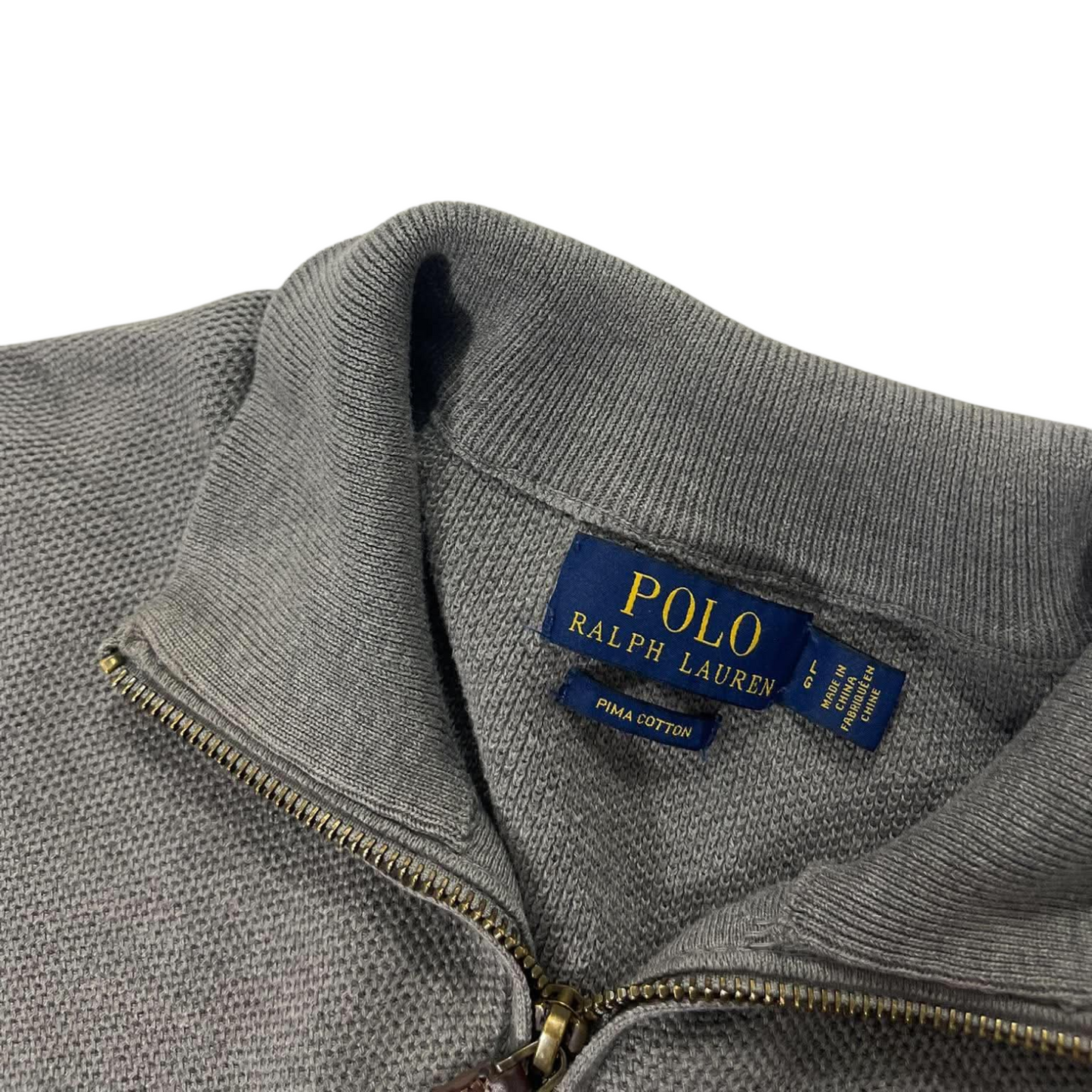 POLO RALPH LAUREN GRAY QUARTER ZIP (M - L)