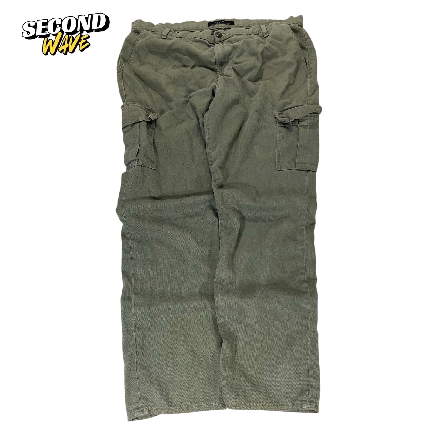 VINTAGE J BRAND GREEN CARGO PANTS (36)