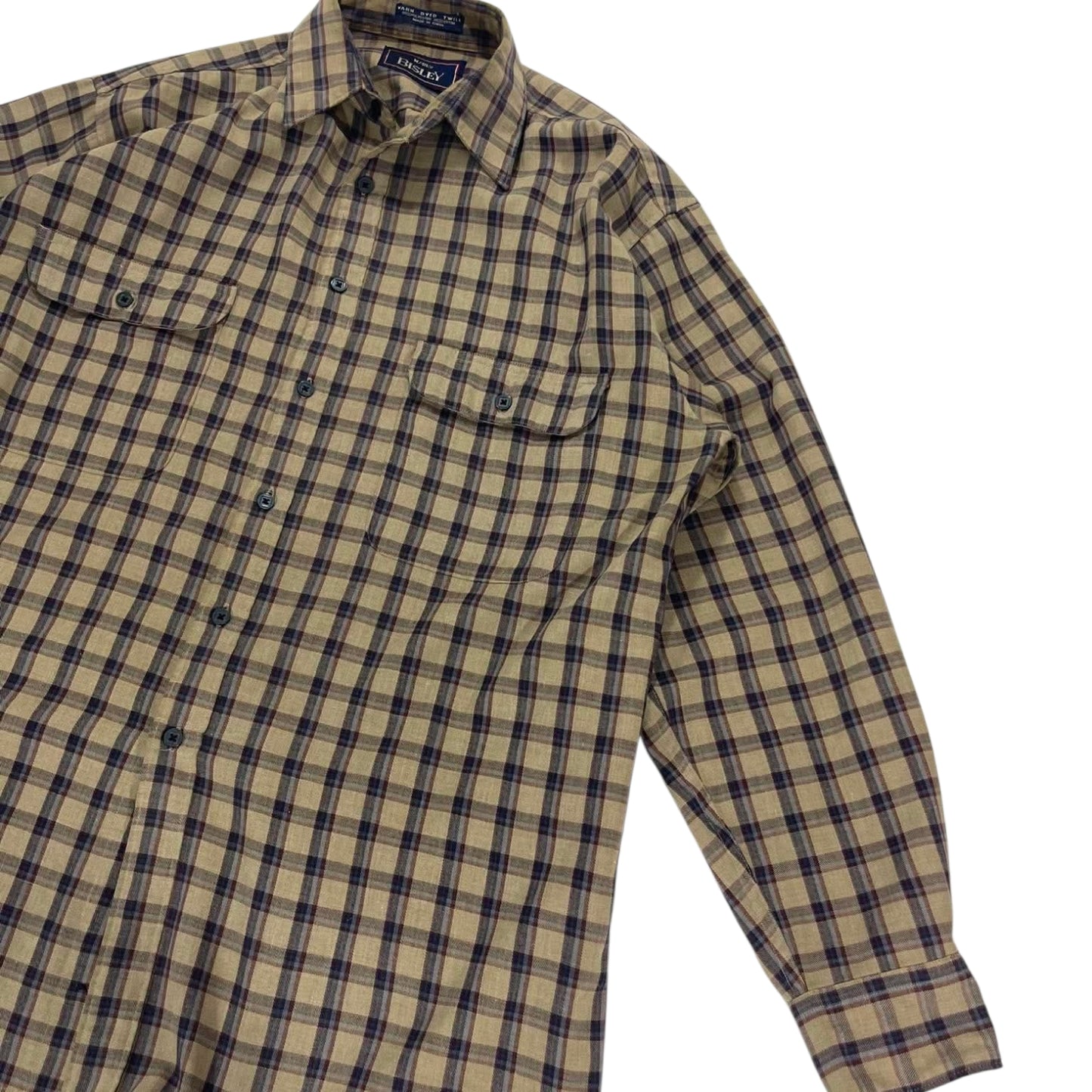 VINTAGE BISLEY FISHERMAN CHECK SHIRT (M)