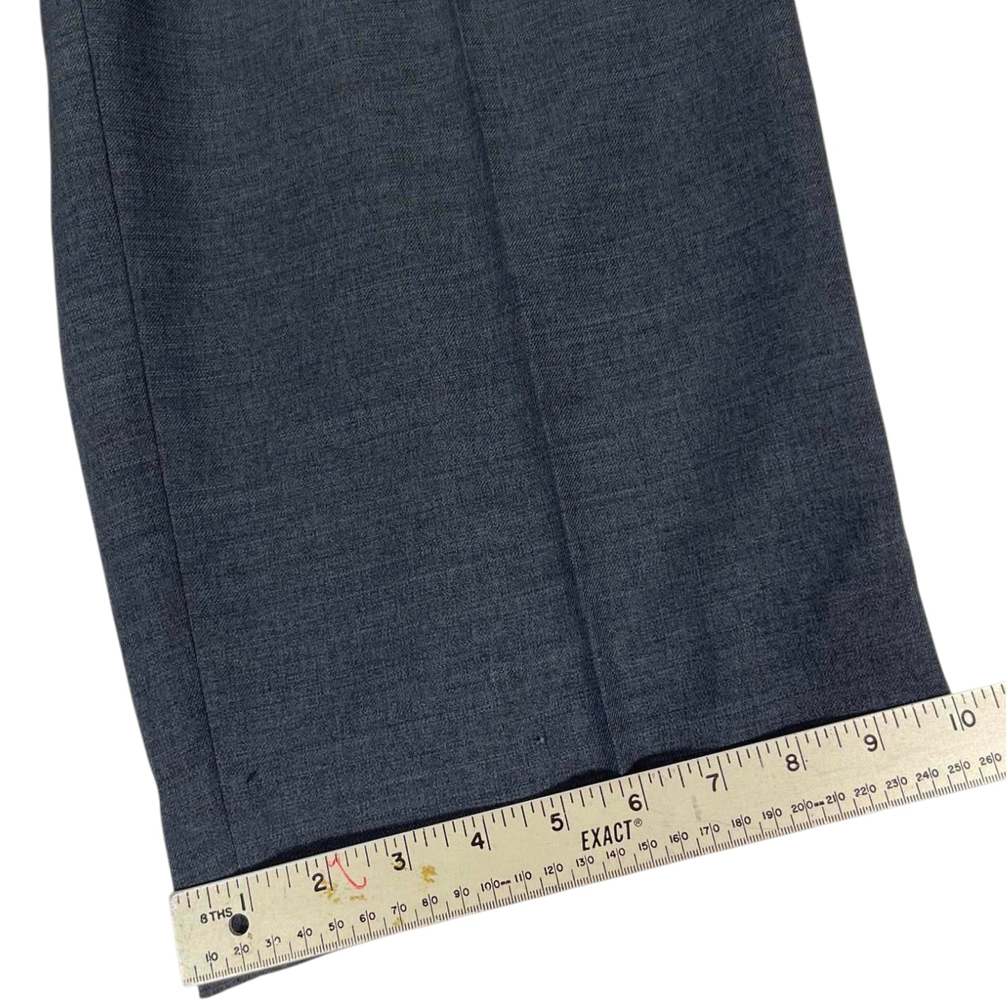 VINTAGE JOHN LEWIS NAVY PLEATED WIDE LEG TROUSERS (34)