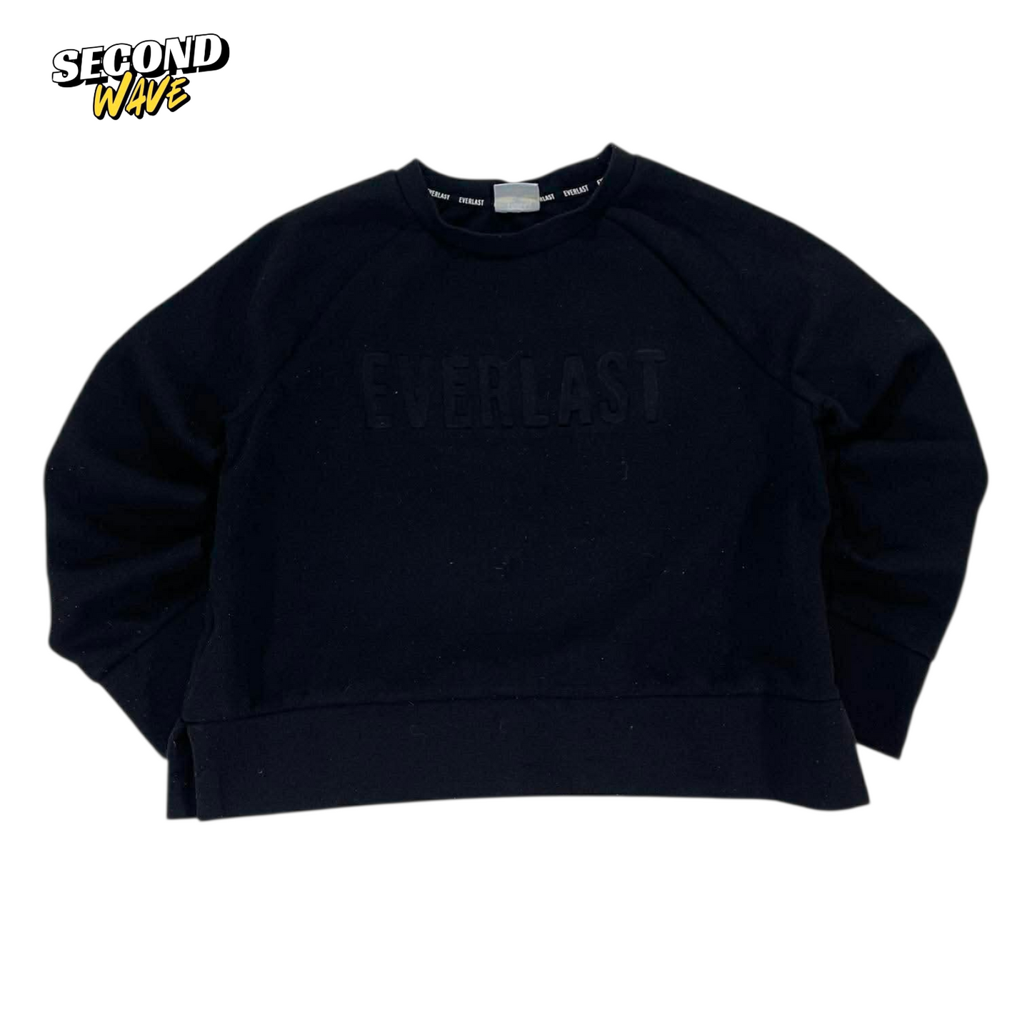 CROPPED STYLE EVERLAST BLACK SWEATER (10 W)