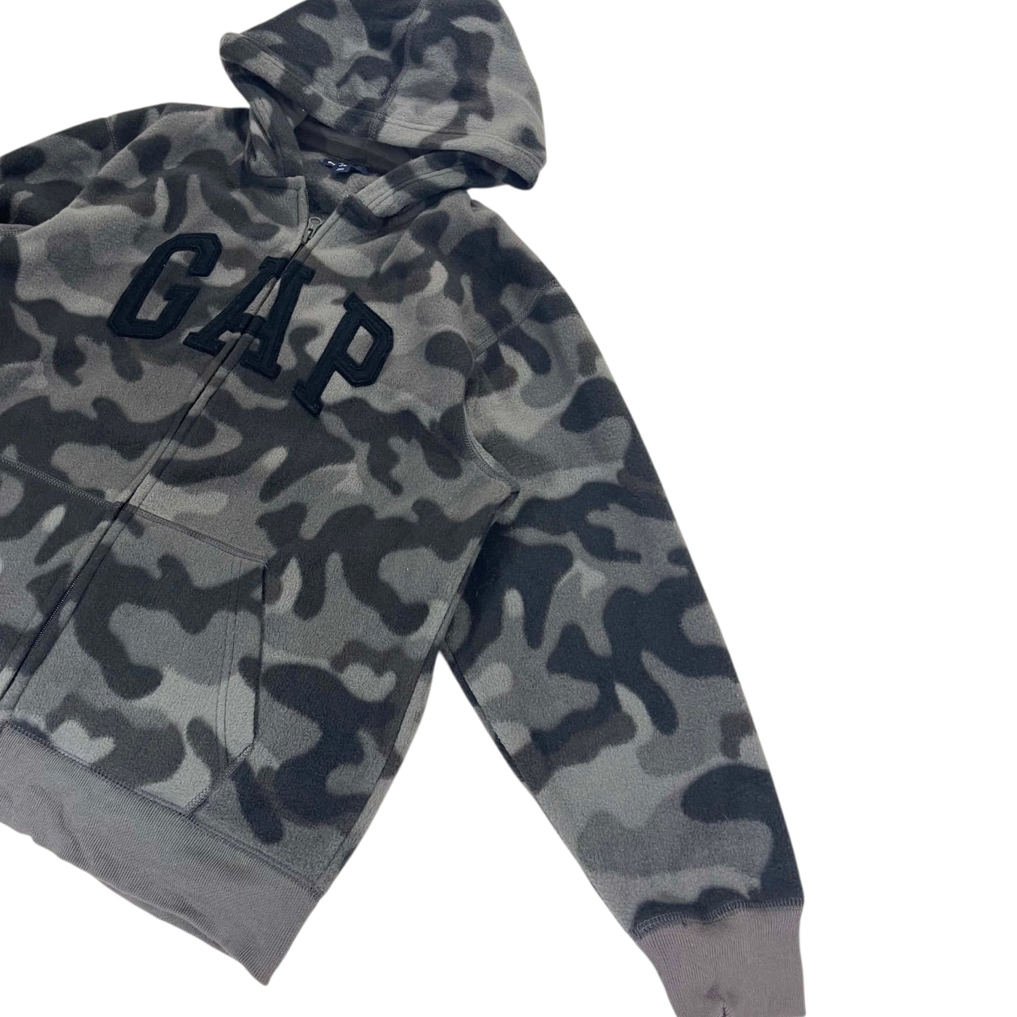 Y2K GAP KIDS CAMO ZIP UP HOODIE (KIDS / XXL)