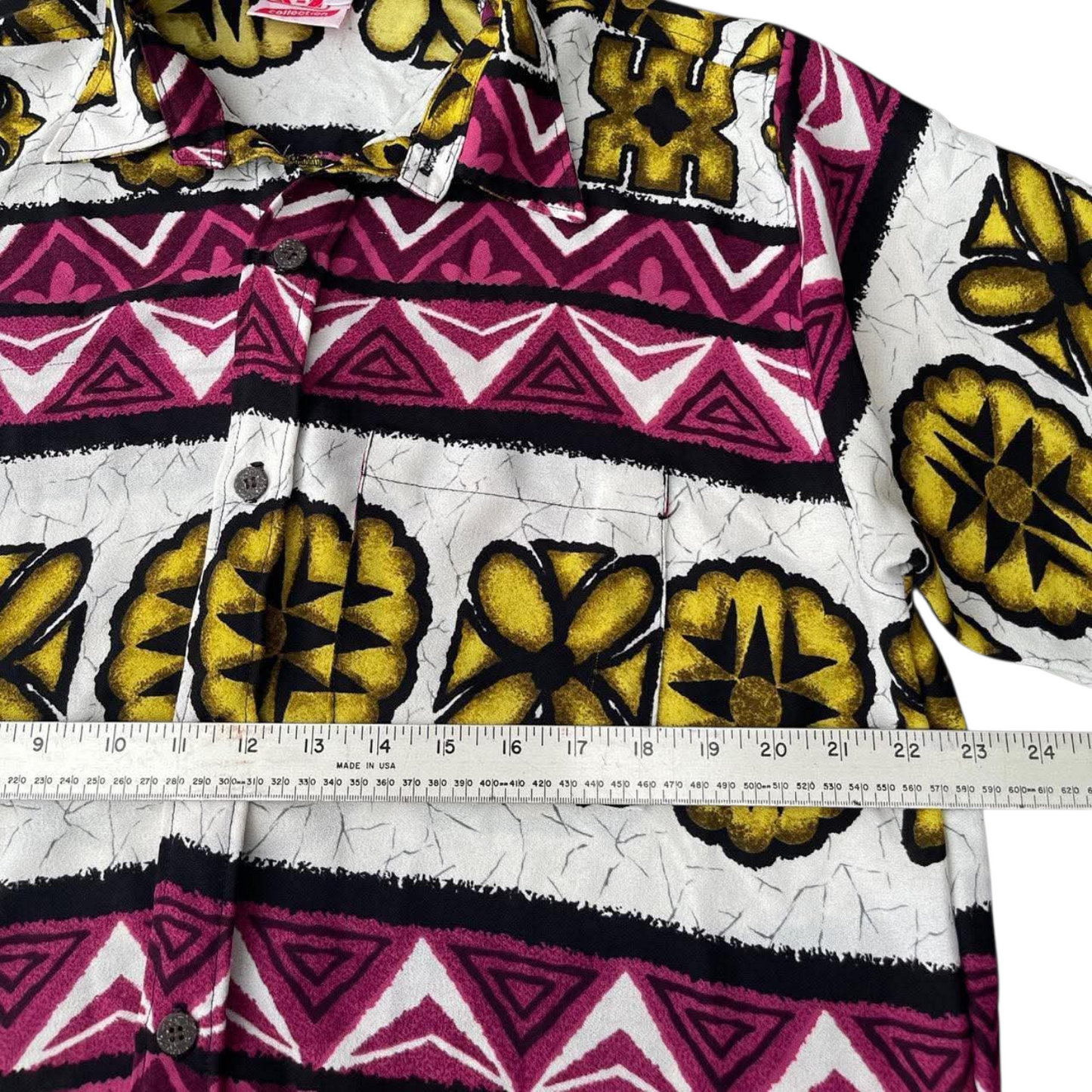 AFRICAN PRINT BUTTON UP SHIRT (L)