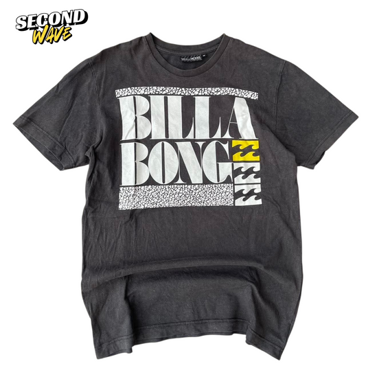 Y2K BILLABONG BLACK GRAPHIC TEE (M)