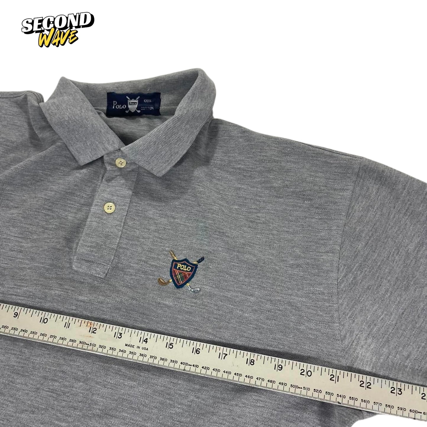 POLO GREY POLO SHIRT (L)