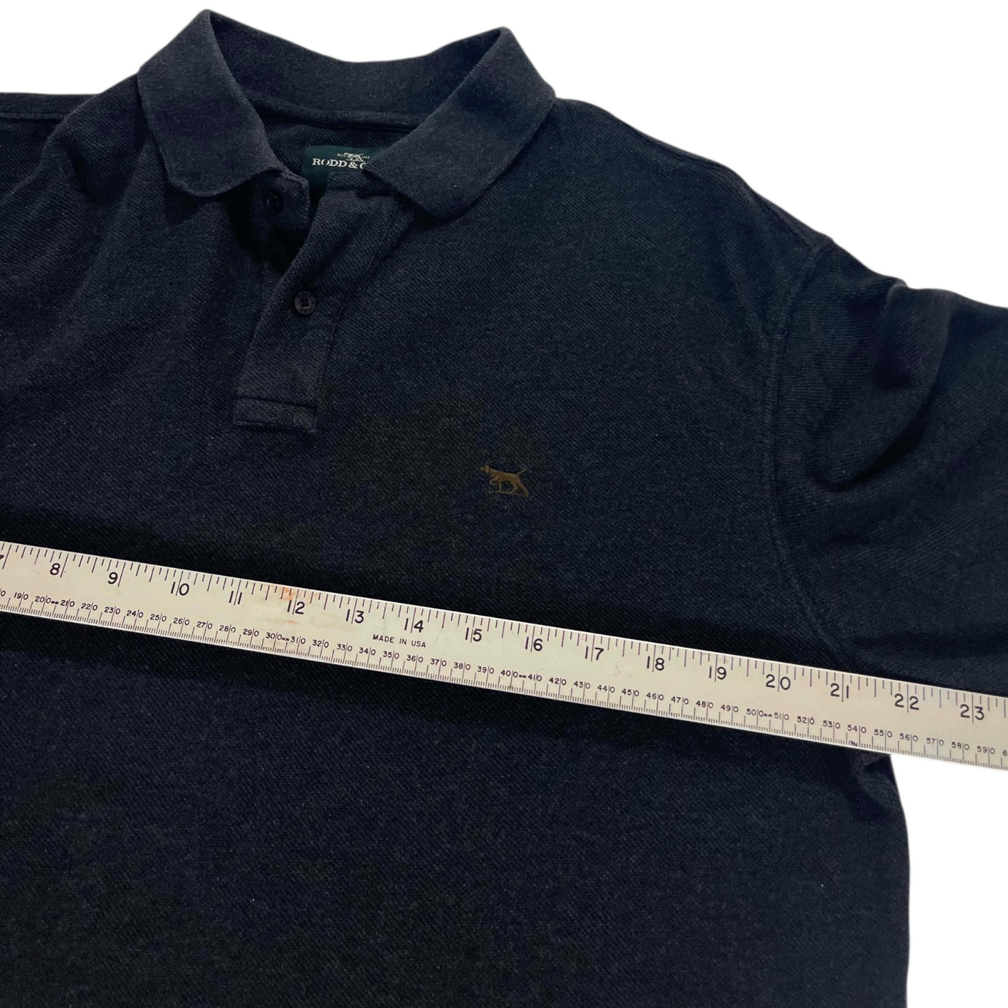 VINTAGE BLACK RODD & GUNN POLO SHIRT (L)