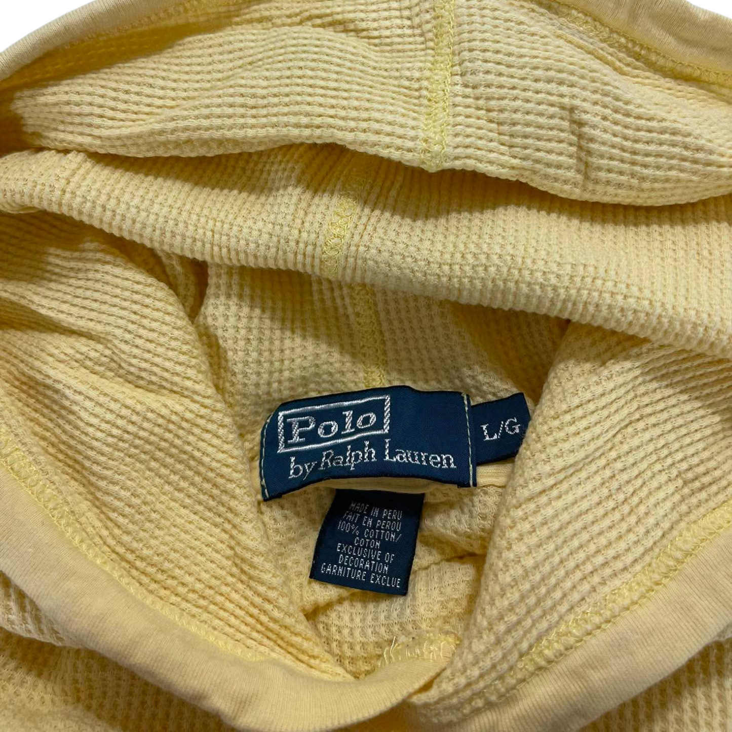 100% COTTON POLO RALPH LAUREN YELLOW HOODIE (BEST FIT M)