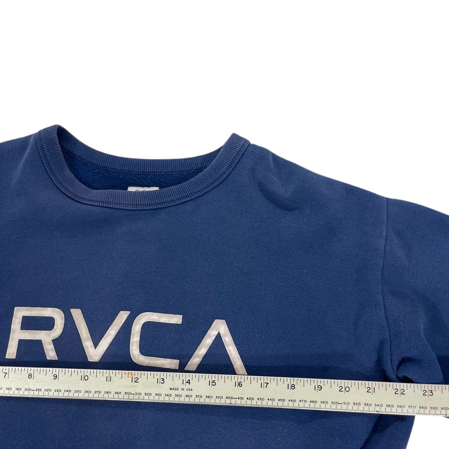 NAVY BLUE RVCA CREWNECK (S-M)