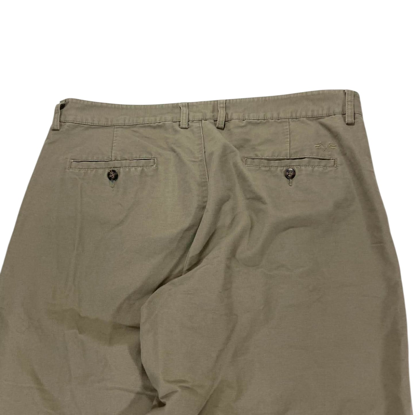 VINTAGE LOGAN KHAKI WIDE LEG CHINO PANTS (40)