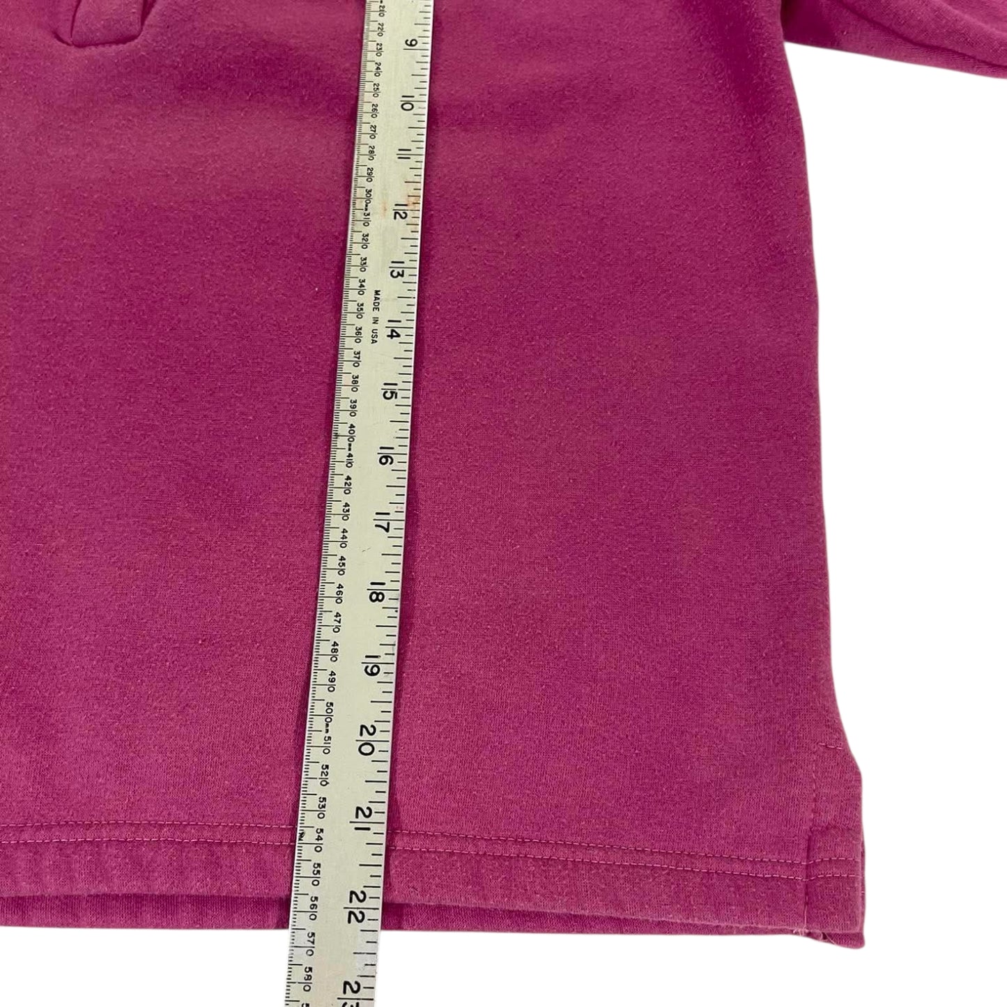 PINK EMBROIDERED QUARTER ZIP (L)