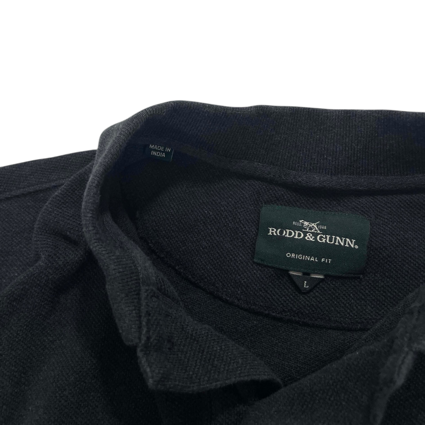 VINTAGE BLACK RODD & GUNN POLO SHIRT (L)