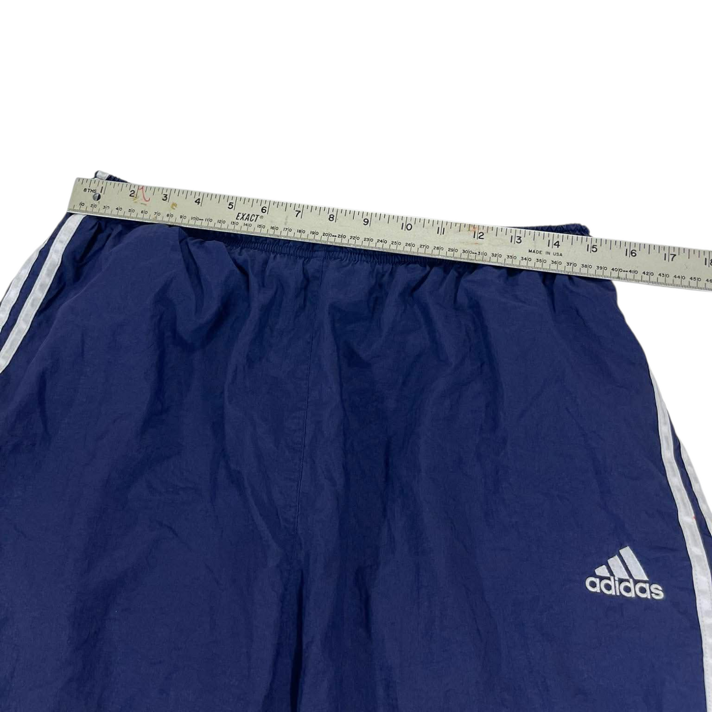 VINTAGE CLASSIC ADIDAS NAVY TRACK PANTS (L)