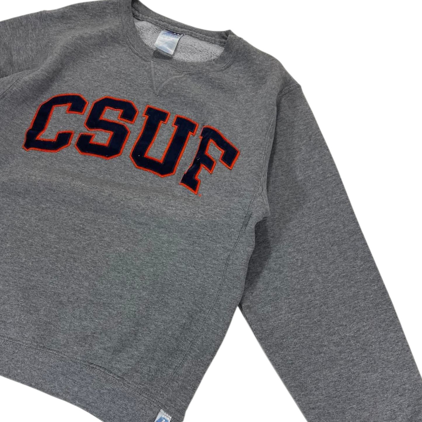 RUSSELL ATHLETIC GREY CSUF CREWNECK SWEATSHIRF (M)