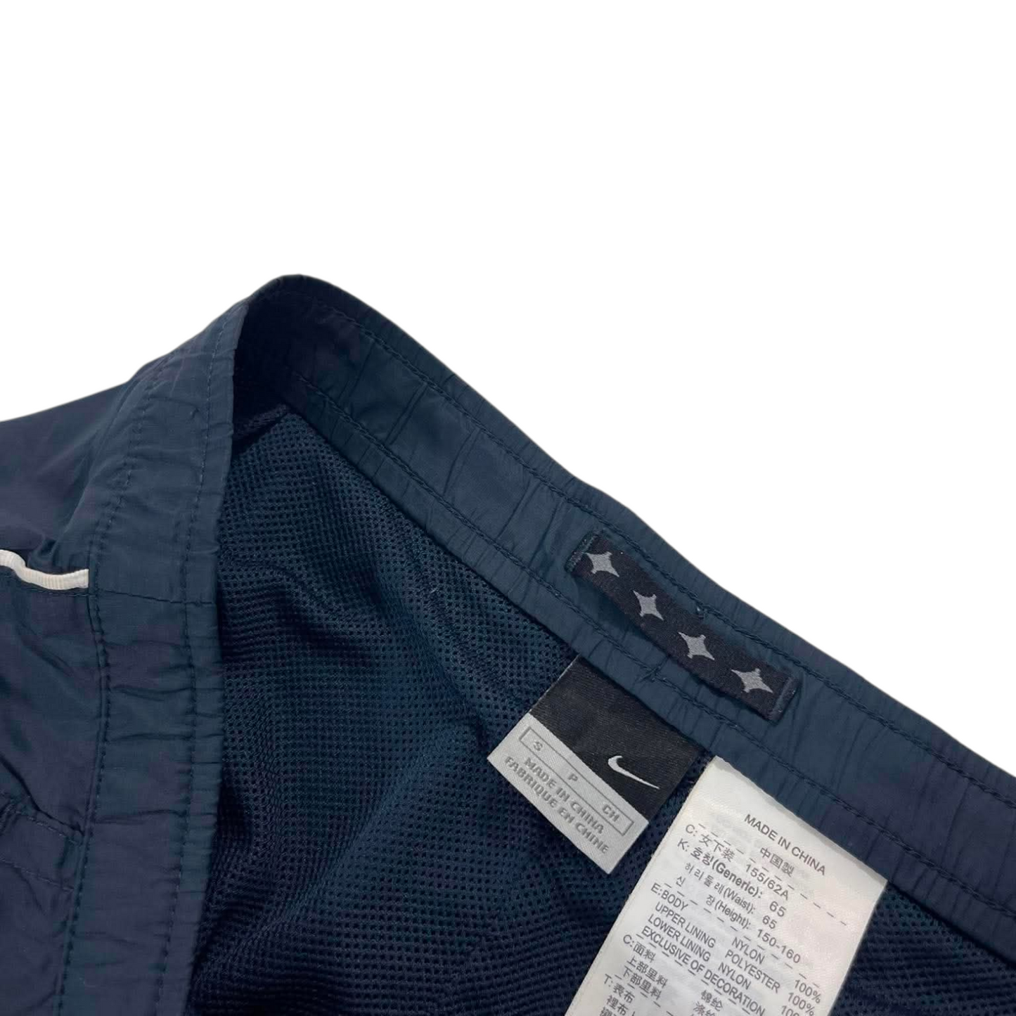 VINTAGE LIGHTWEIGHT NIKE NAVY TRACK PANTS (S-M) ⁴