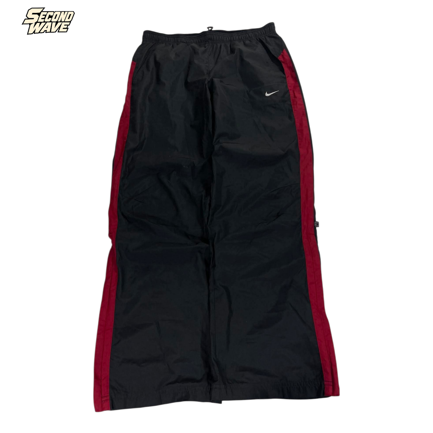 VINTAGE NIKE BLACK/RED TRACK PANTS (L) ¹²
