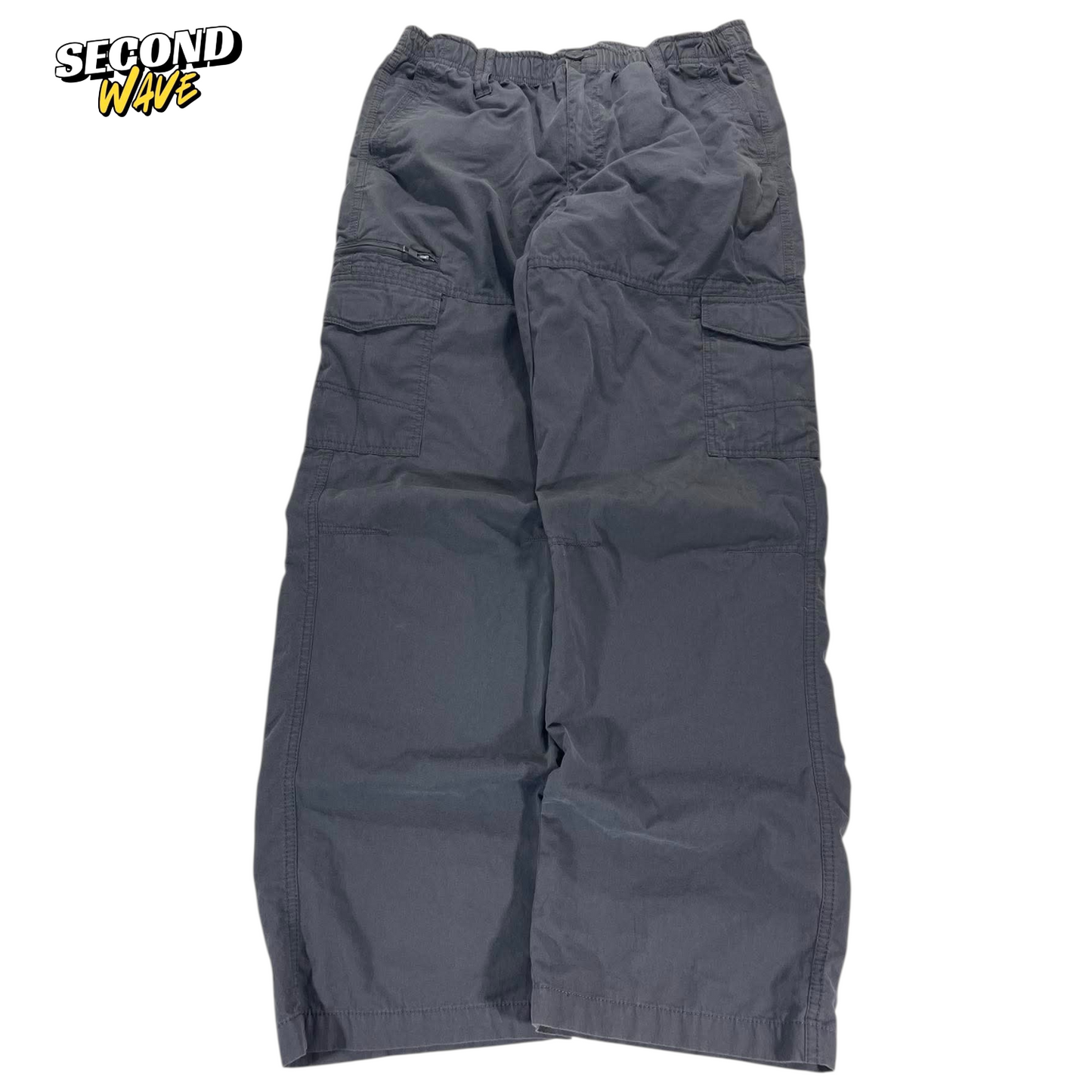 VINTAGE CARGO PANTS WITH ADJUSTABLE WAIST AND POCKETS (32)