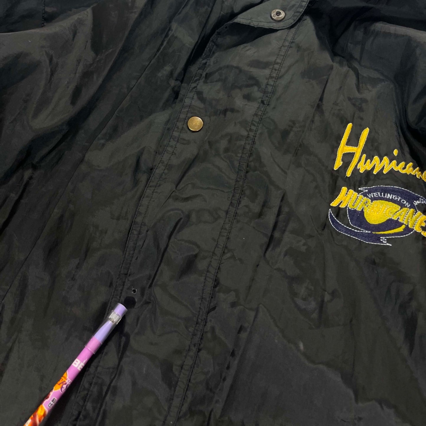 HURRICANES WELLINGTON BLACK WINDBREAKER (L)