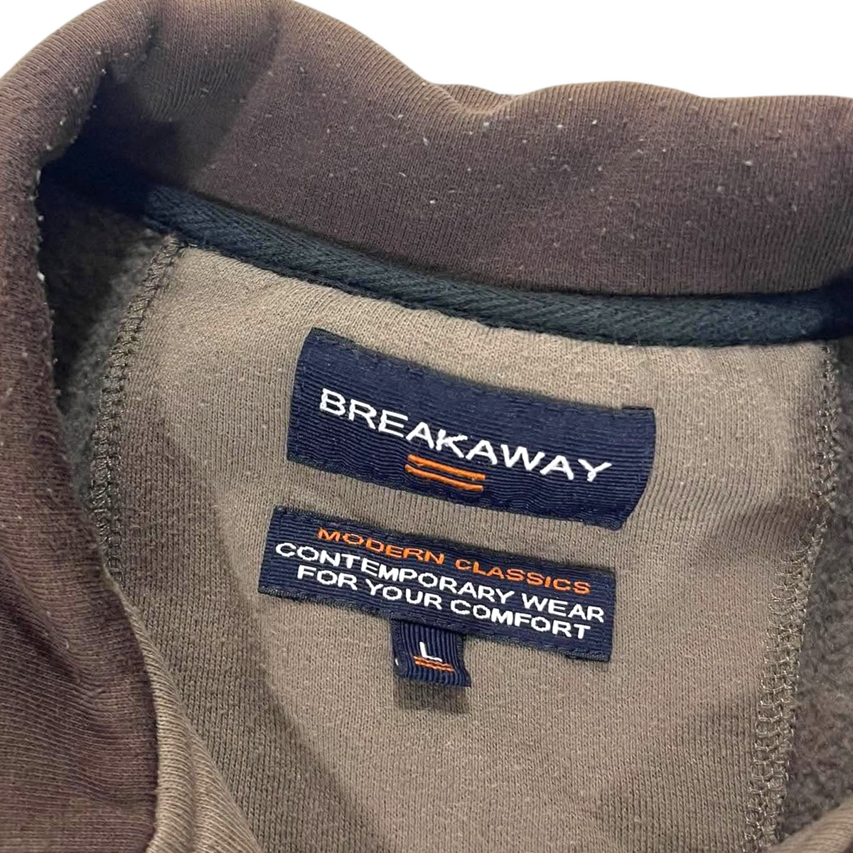 BREAKAWAY BROWN QUARTER ZIP (L)