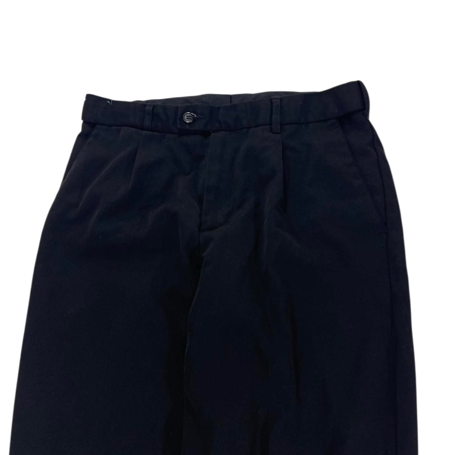 CHISEL BLACK WIDE LEG TROUSERS (30)