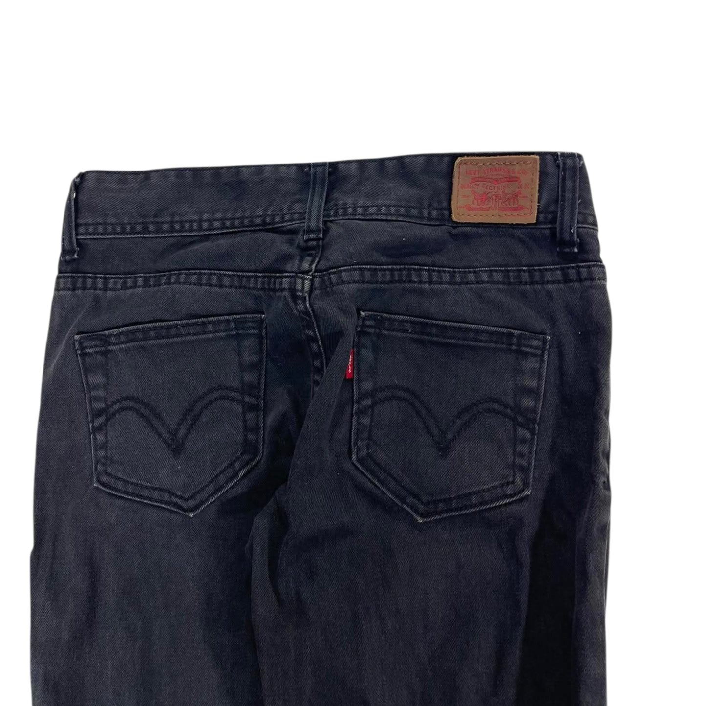 WOMENS LEVI'S BLACK DENIM JEANS (8)