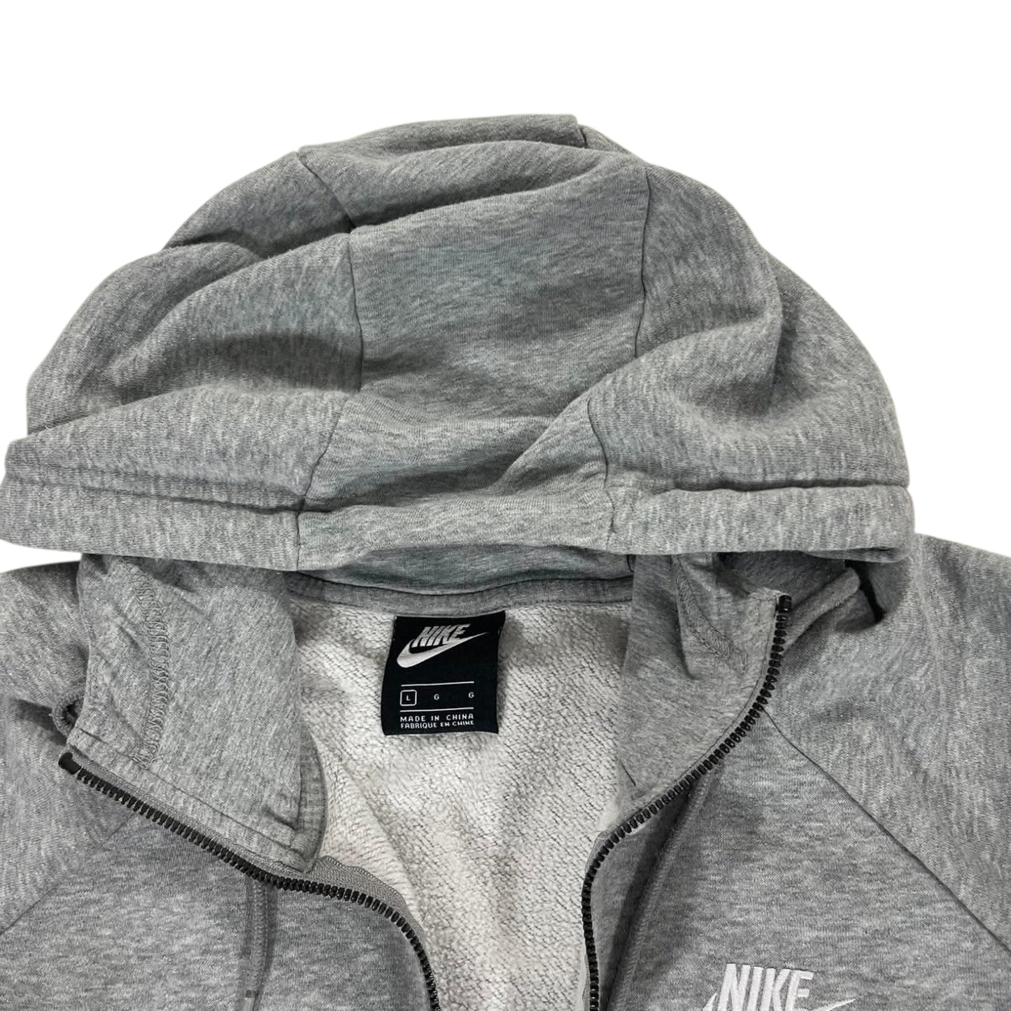 NIKE GREY ZIP UP HOODIE (M)