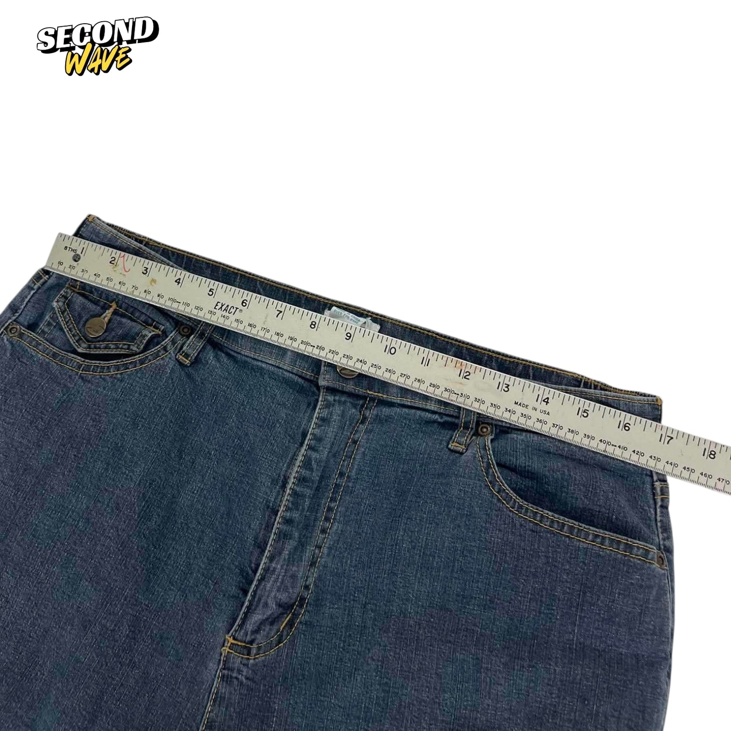 Y2K LIGHT DENIM BAGGY JEANS (34)