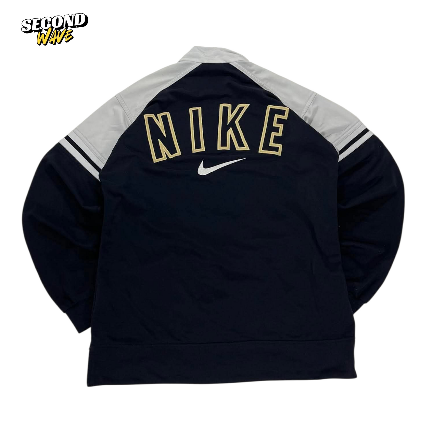 VINTAGE SPELLOUT NIKE QUARTER ZIP TRACK JACKET (M)