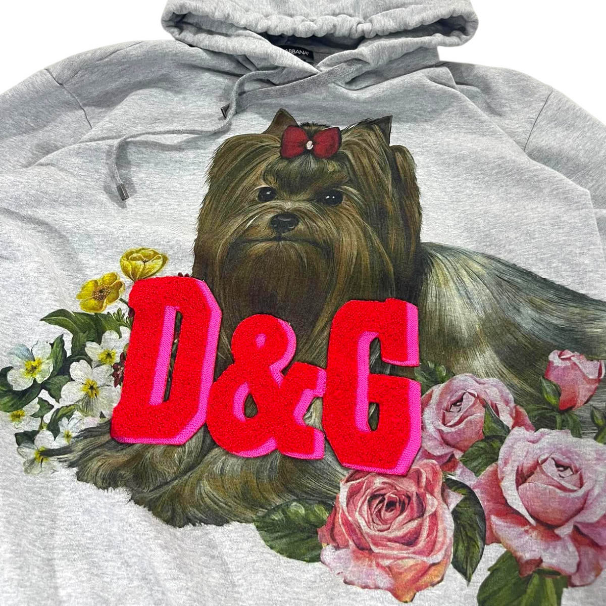 DOCLE GABBANA DOG GRAY HOODIE (M (40))