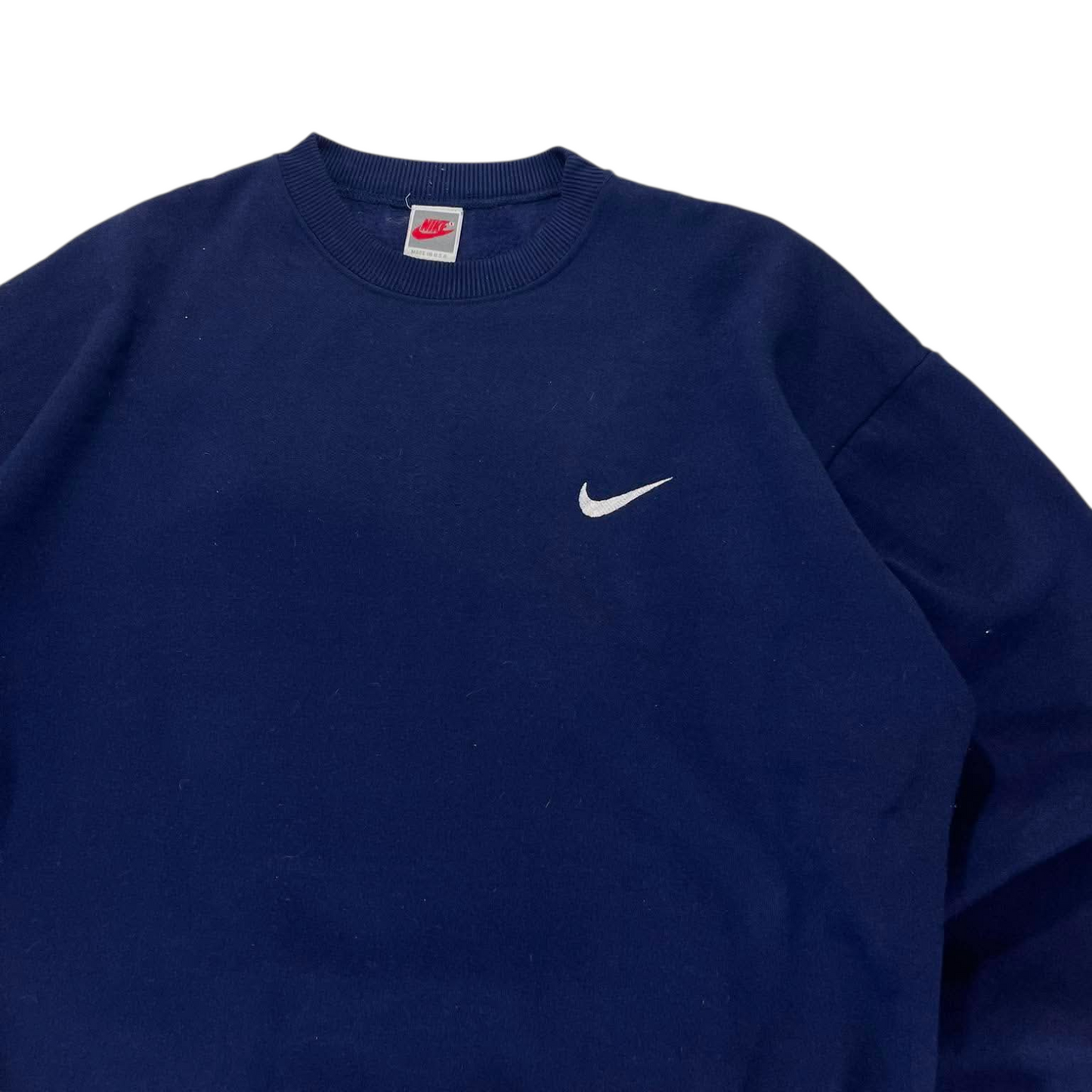 VINTAGE NIKE NAVY BLUE CREWNECK SWEATSHIRT (M)
