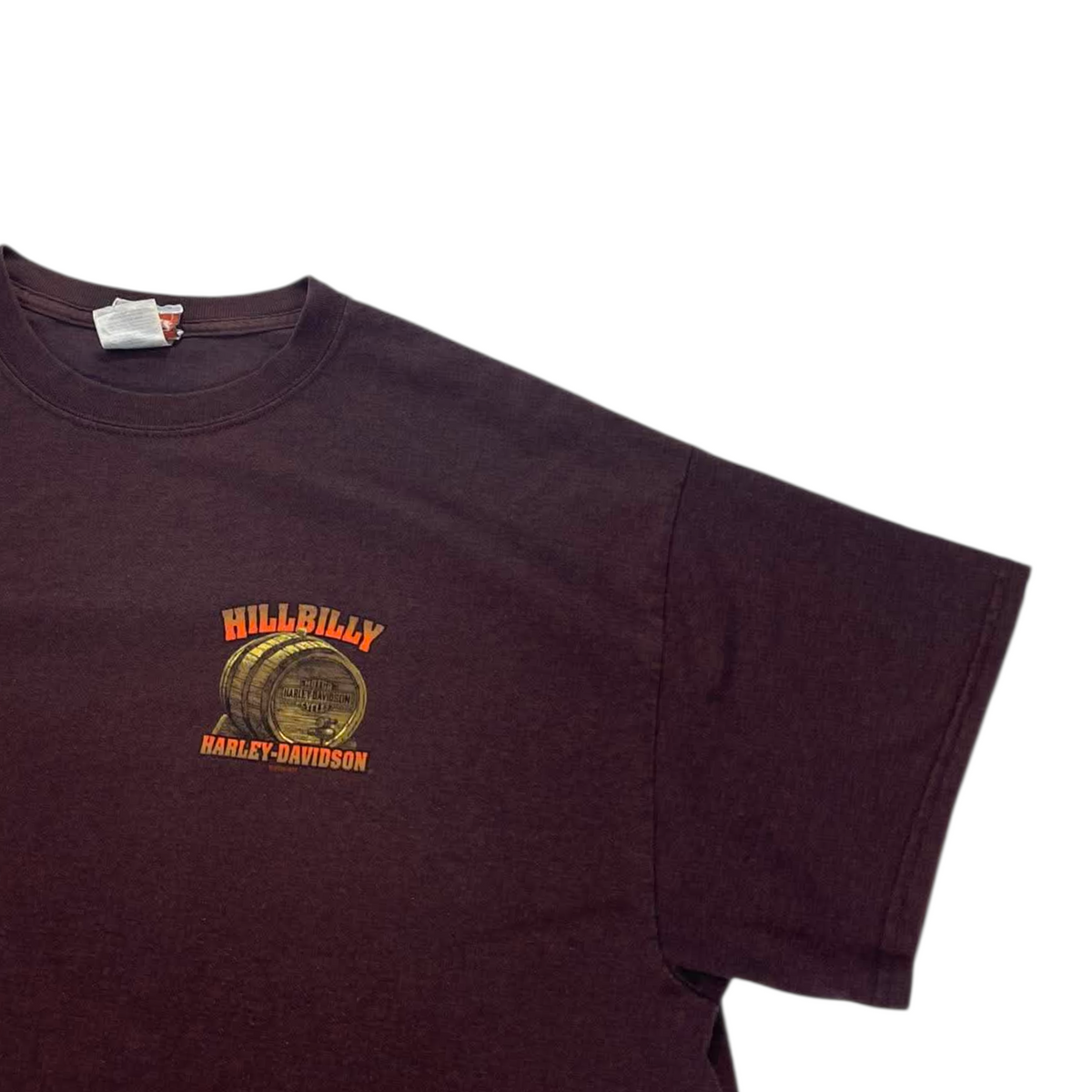 VINTAGE HILL BILLY HARLEY DAVIDSON BROWN SHIRT (XL)