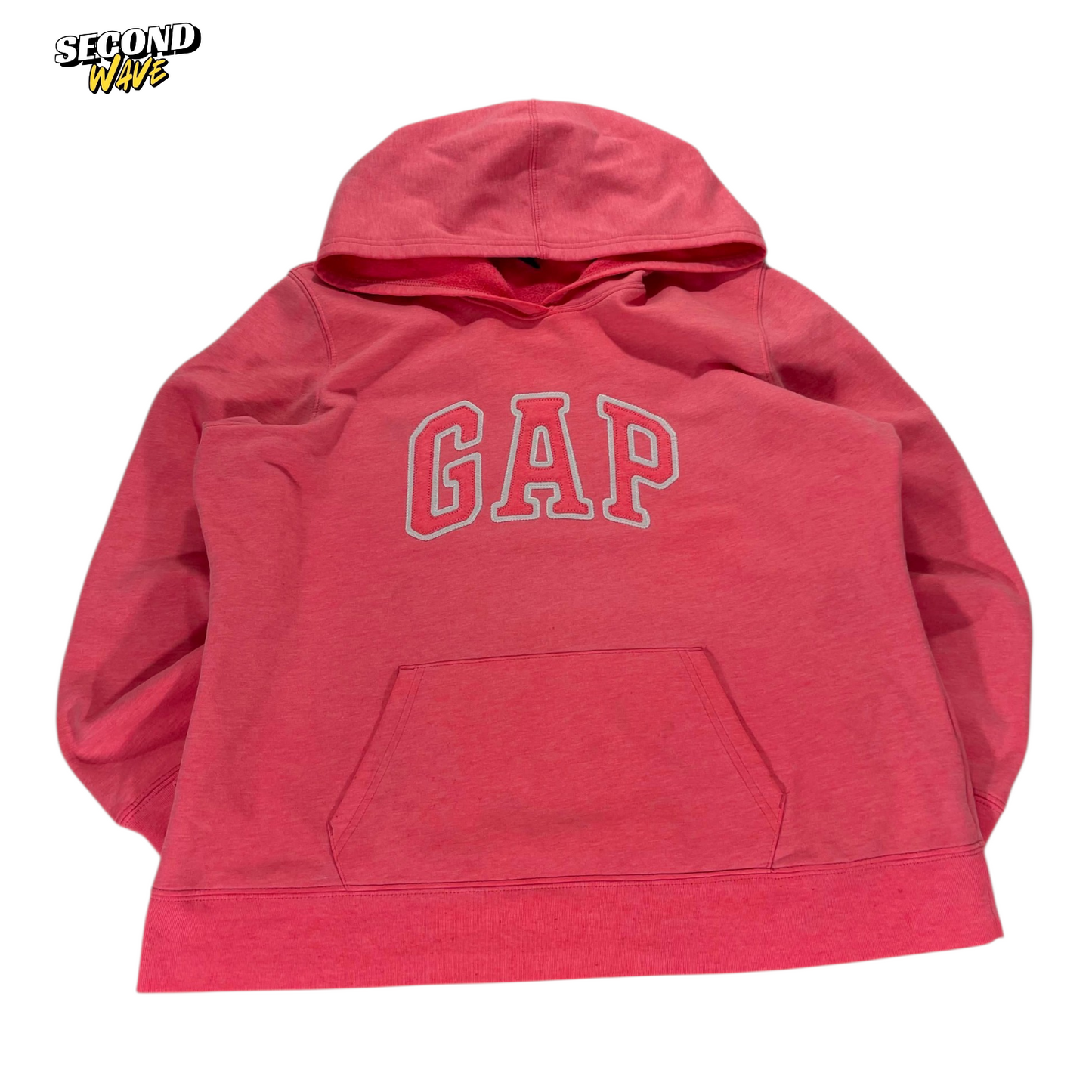 Y2K PINK GAP EMBROIDERED HOODIE (M)