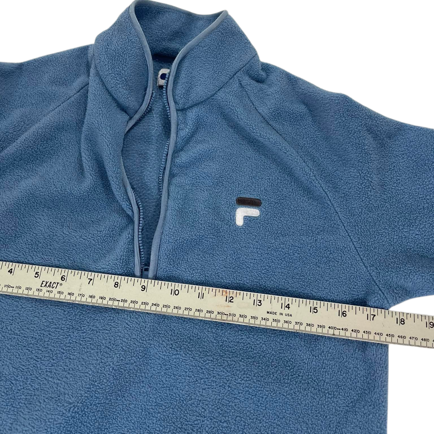 VINTAGE FILA QUARTER ZIP FLEECE (M)