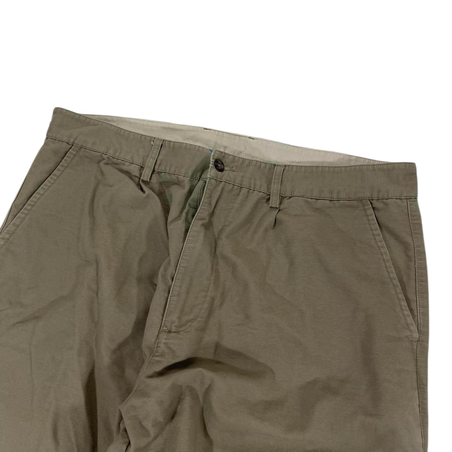 VINTAGE LOGAN KHAKI WIDE LEG CHINO PANTS (40)