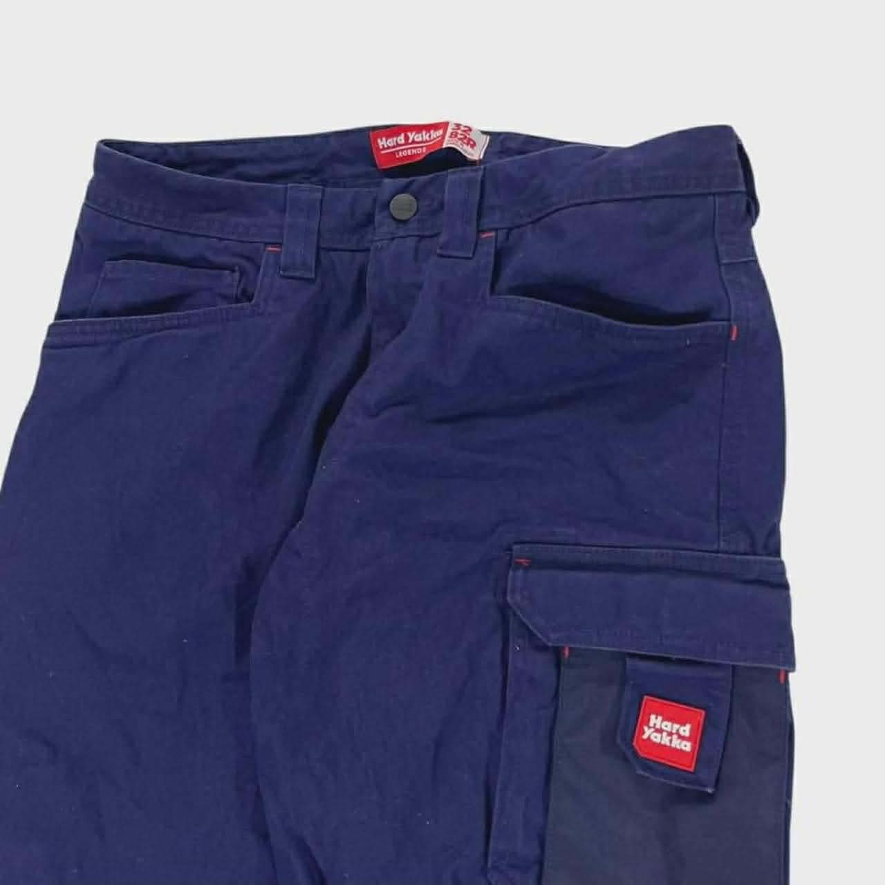 HARD YAKKA NAVY CARGO PANTS (32)
