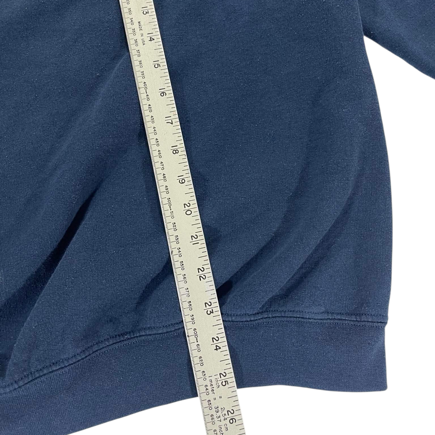 NAVY BLUE CREWNECK SWEATSHIRT WITH EMBROIDERY (M)
