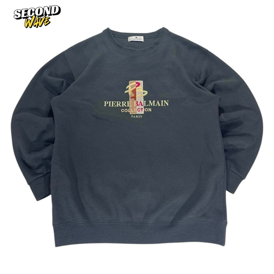 PIERRE BALMAIN PARIS EMBROIDERED CREWNECK (M-L)