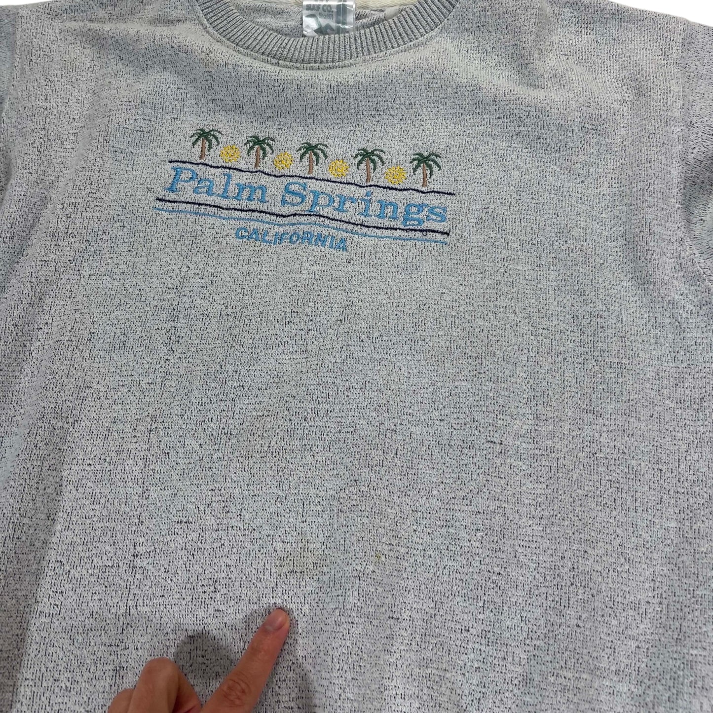 VINTAGE 90S PALM SPRINGS EMBROIDERED SWEATER (M)