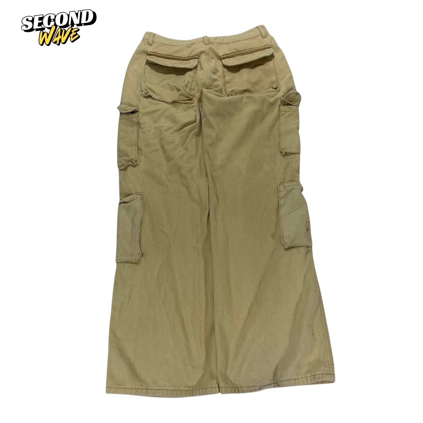 Y2K TAN CARGO PANTS (L)